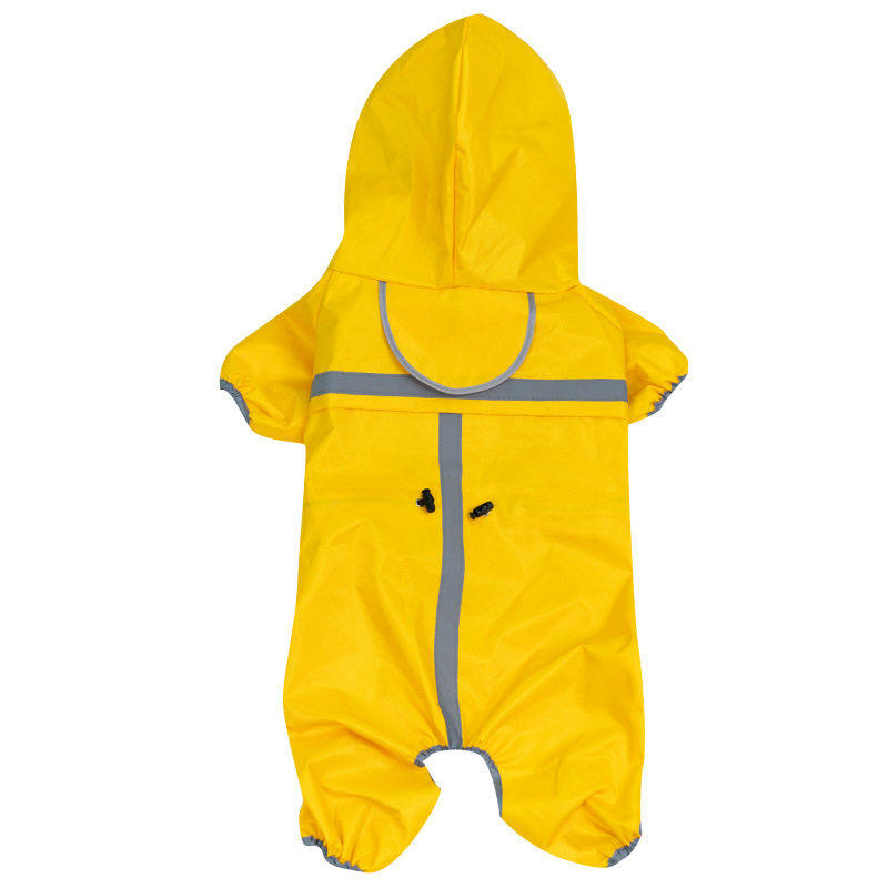 艾特宠纯色全包雨衣四脚防水防风狗宠物服装/雨衣