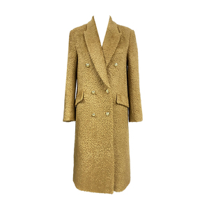 SainteYunne设计师秋冬泰迪毛绒羊毛大衣戗驳领西装廓形外套DY164