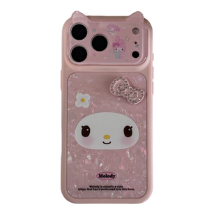可爱贝壳纹卡通美乐蒂适用苹果17PRO手机壳情侣日韩风iPhone16ProMax新款15pro女款小众13全包14防摔保护套