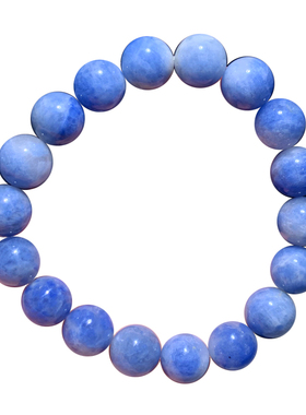 天然蓝兔毛团团单圈手串水晶饰品