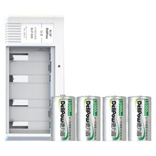 德力普1号充电电池大容量D型天然气燃煤气灶可充usb一号1.5v锂电