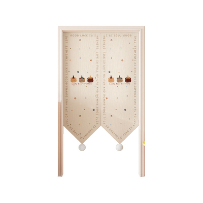 奶油风门帘隔断帘卧室防隐私布帘