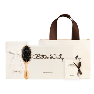 BetterDaily猪鬃毛梳蓬松顺发气垫梳子新年礼物头皮按摩生日礼盒