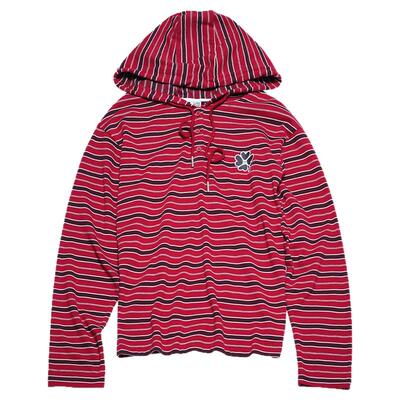 STILLYOU复古条纹连帽长袖T恤