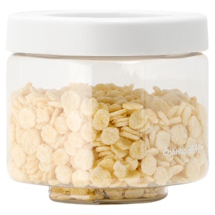 茶花塑料密封罐五谷杂粮面条厨房储物罐密封盒家用收纳罐透明罐子