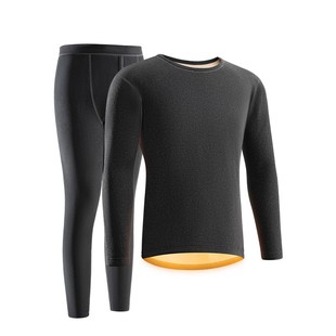 羊毛蚕丝保暖内衣男士冬季修身打底衫加绒加厚棉毛衣秋衣秋裤套装