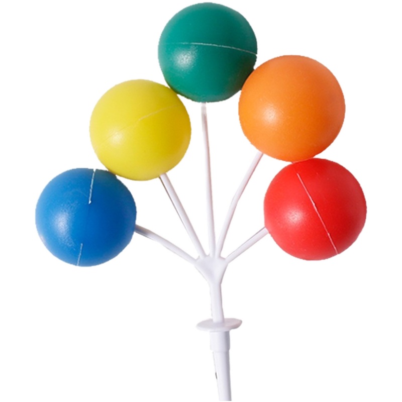 儿童节蛋糕装饰插件彩色塑料气球生日大圆球装扮甜品台配件10个装
