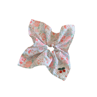 韩系樱桃方巾大肠发圈女高级感头花发绳低马尾头绳扎头发皮筋头饰