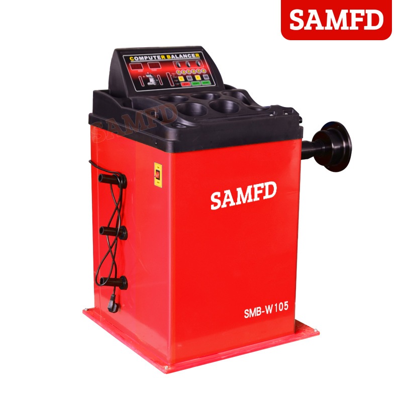 SAMFD轮胎动平衡机汽保激光拉平衡尺全自动防护罩红外维修设备仪