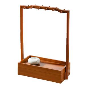 兰斋双层楠竹笔挂毛笔收纳书法挂架现代毛笔架入门笔搁架子楠竹实木笔架摆件复古新中式文房四宝创意