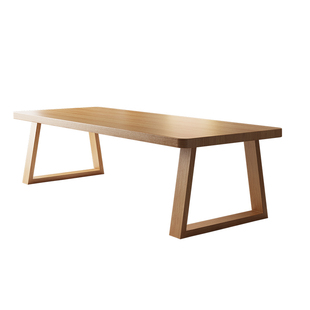 大长桌客厅家用实木书桌沙发多人学习桌办公桌原木茶桌餐桌书法桌