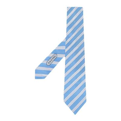 LANVIN浪凡男士条纹桑蚕丝领带