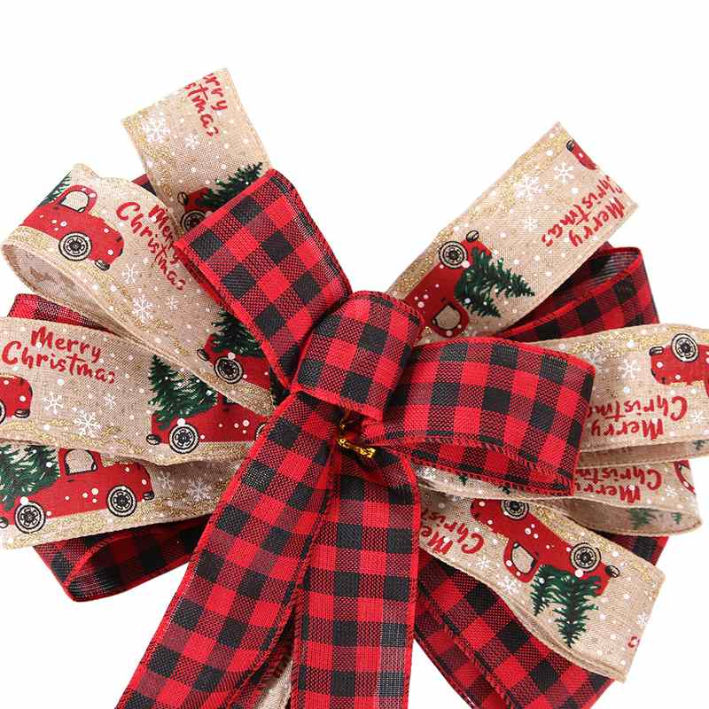 跨境新款大号圣诞蝴蝶结装饰派对圣诞节挂饰圣诞树用品门饰蝴蝶结