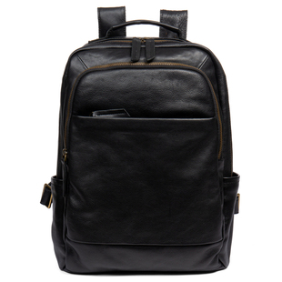 麦为真皮男女款双肩包头层牛皮男士休闲电脑背包大容量旅行书包潮