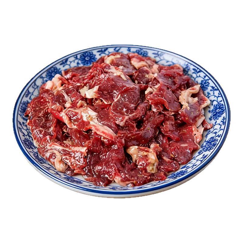 牧伯人齐齐哈尔烤肉鲜切牛肉拌肉冷冻生牛肉2斤现货速发坏单包赔