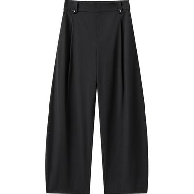 播商场同款垂感高腰阔腿淡人西装裤女春秋新宽松长裤BDS1KD1488