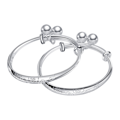 老银匠999足银多款祥云宝宝手镯