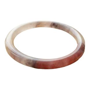 特惠新疆金丝玉哈密紫罗兰冰底光料俏红手镯女宽克拉玛依籽料彩玉