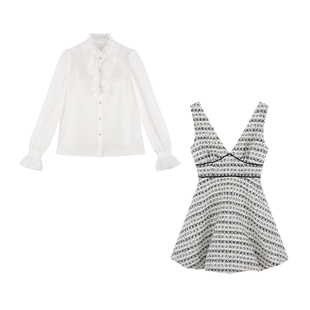 高级感千鸟格背带连衣裙女春季2025年新款收腰气质法式a字花苞裙