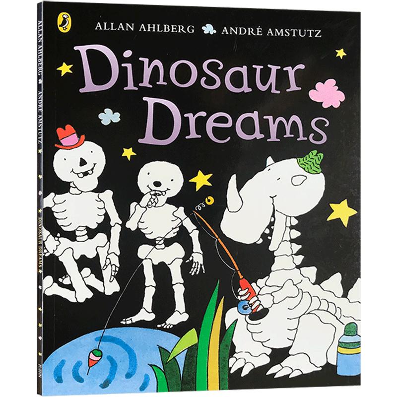 英文原版可爱的骨头系列：Funnybones: Dinosaur Dreams恐龙的梦想 儿童启蒙亲子阅读图画趣味故事书 韵文句子字汇学习廖彩杏