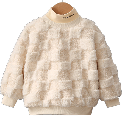 女童羊羔绒卫衣洋气秋冬季