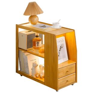 可移动边几小茶几沙发旁侧边柜小桌子床头方桌角几迷你茶台置物架