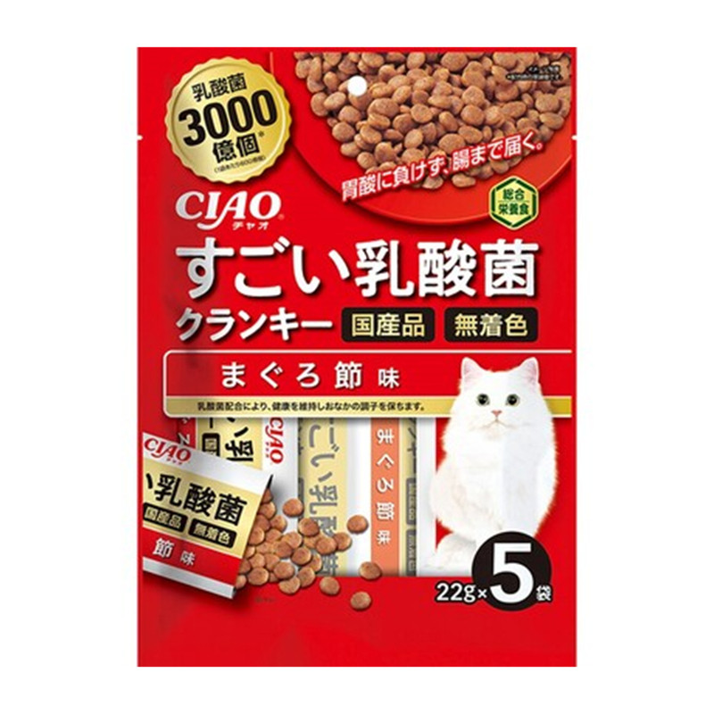 日本CIAO伊纳宝3000亿乳酸菌营养鸡肉猫粮调节猫咪肠胃含绿茶消臭
