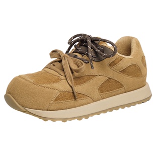 红蜻蜓德训鞋2025秋冬新款女鞋厚底系带运动鞋加绒保暖时尚休闲鞋