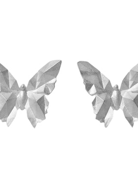 由己YOOUJIW《迷幻蝴蝶》当代首饰艺术原创925纯银时尚纯手工耳钉