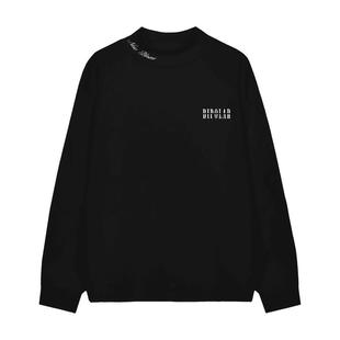 BIPOLAR磨毛半高领德绒打底衫长袖T恤简约宽松内搭保暖打底衫男女