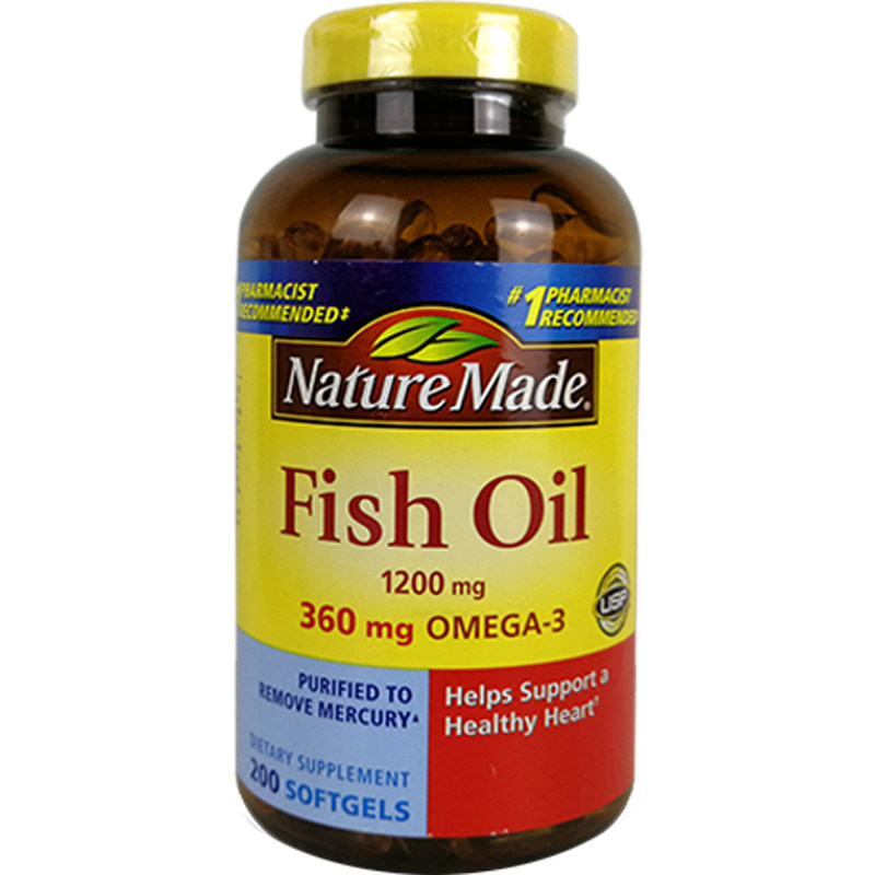 300粒美国原装Nature made 成人鱼油深海鱼油软胶囊omega3欧米茄3