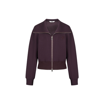 none海军领双头拉链卫衣外套