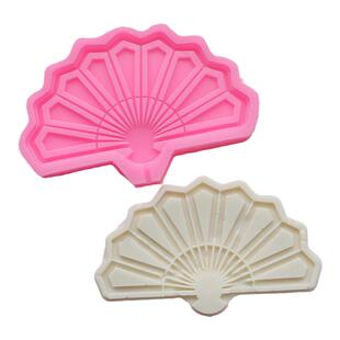中式古典祝寿生日蛋糕装饰宫廷小扇子福气满满硅胶模具翻糖巧克力