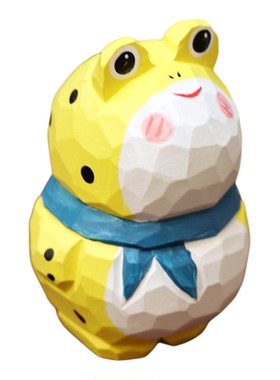 可爱的手工彩绘木雕围巾小青蛙