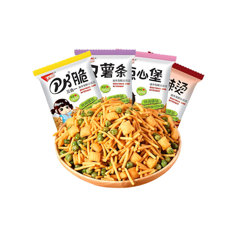 五味园pk脆怀旧薯条干脆面咪咪三合一虾条巨好吃的追剧解馋小零食