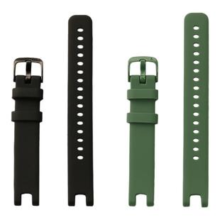 适配Garmin佳明lily智能运动手表表带 女款佳明lily橡胶表带腕带 柔软贴肤简约时尚硅胶纤细表带凹口14mm