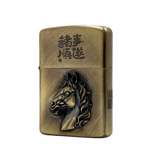 【祝融火具】佐罗二代黄铜12生肖煤油打火机个性贴章雕刻防风男礼