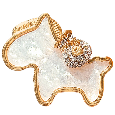 可爱小马胸针高档女奢华气质2026