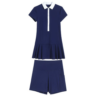 绝美羽毛球连衣裙女夏季2026新款棒球服套装polo衫运动短裙健身衣