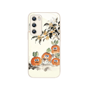 水墨卜卜适用opporeno15pro手机壳小米17可爱vivox300ultra阿信s50周边findx9spro趣味k90五月天s60玻璃14/16