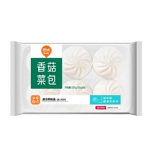 巴比香菇青菜包300g家庭装儿童营养早餐微波即食包子早点食品速食
