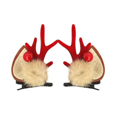 圣诞节麋鹿侧边碎发发夹