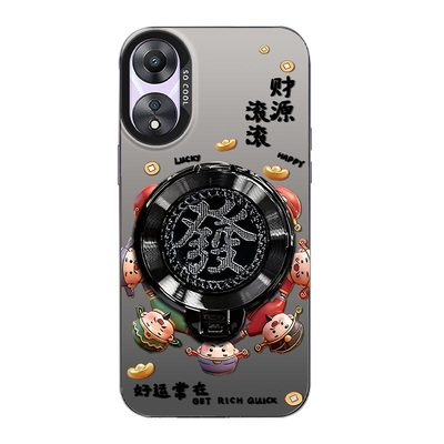 发财旋转支架适用于OPPOA2x手机壳a2x高级感硬壳PJS110好运常在防摔高颜值oppo保护套解压男女创意新款手机套