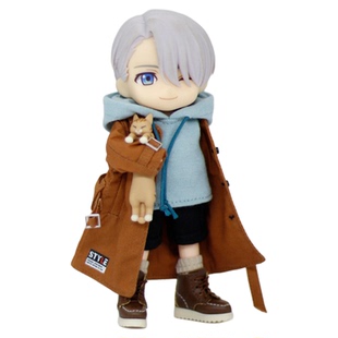 ob11P9英伦风阿巳2娃衣系扣长风衣外套大衣娃衣服12bjd素体粘土人