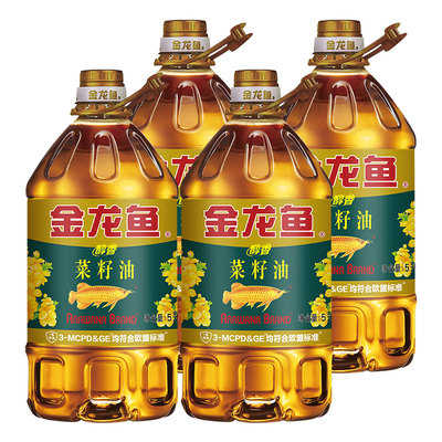 金龙鱼醇香菜籽油5L*4瓶菜油食用油炒菜烹饪团购整箱装