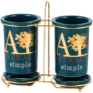 北欧轻奢刀叉勺收纳筷子筒厨房收纳筷子收纳盒陶瓷欧式筷子筒家用