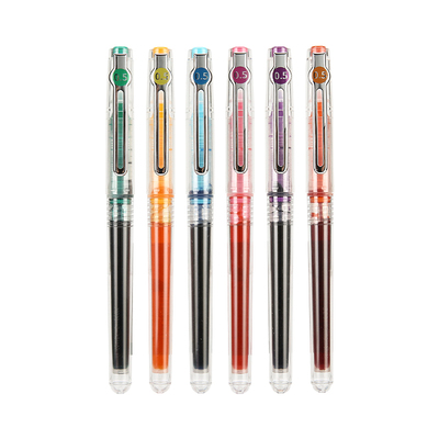 晨光本味彩色速干直液式走珠笔中性笔0.5全针管12色手账水笔M2401