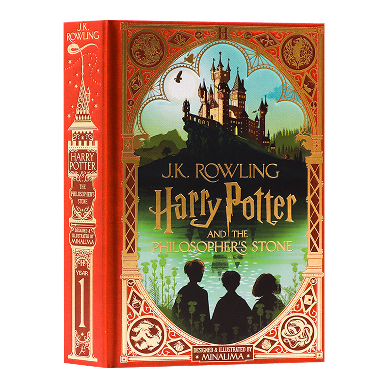 哈利波特与魔法石 精装互动MinaLima工作室 英文原版 Harry Potter and the Philosopher's Stone 1彩绘手工立体书 JK罗林英语原著