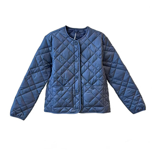 【柳条儿】老钱风3M新雪丽恒温高效暖绒丝绵菱格棉服 高尔夫外套