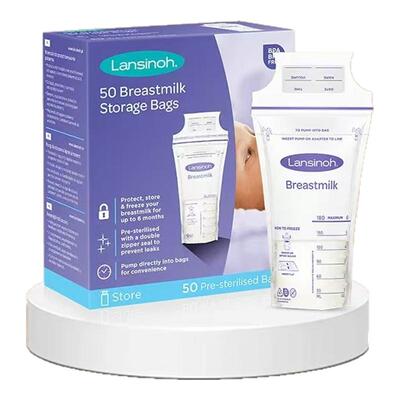 【聚划算】兰思诺进口储奶袋母乳保鲜袋50片*2储存袋存奶袋180ml